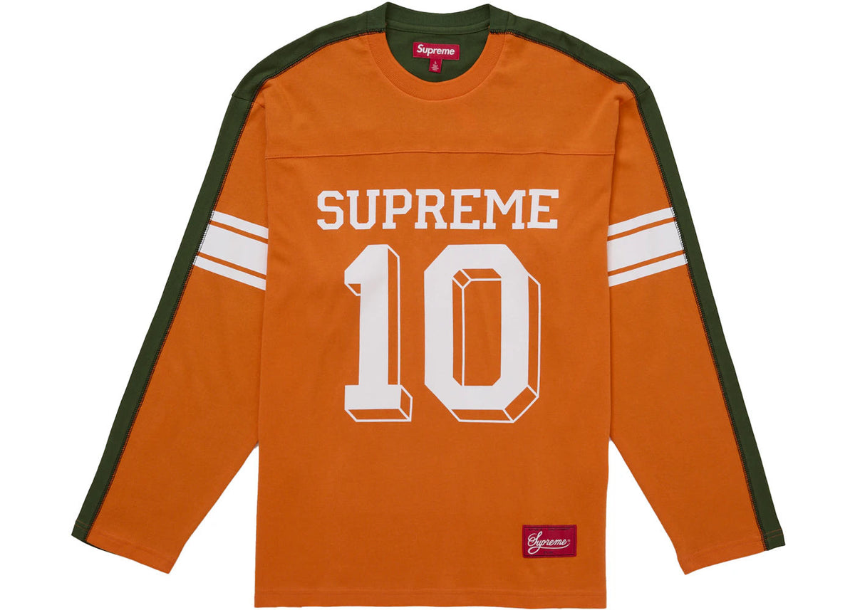 Supreme Split L/S Football Top Orange