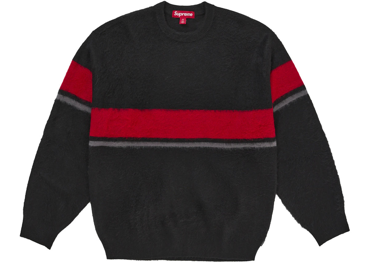 Supreme Brushed Stripe Sweater Black