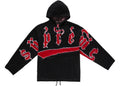 Supreme Accent Brushed Zip Up Hooded Sweater Black