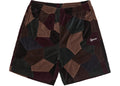 Supreme Patchwork Velour Short Dark Navy