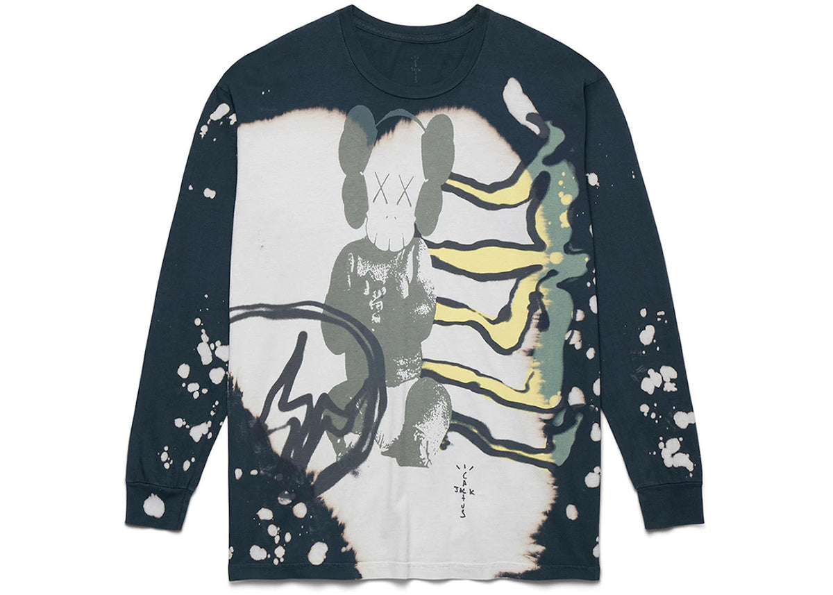 Travis Scott Cactus Jack + Kaws For Fragment L/S Tee Multi Grey
