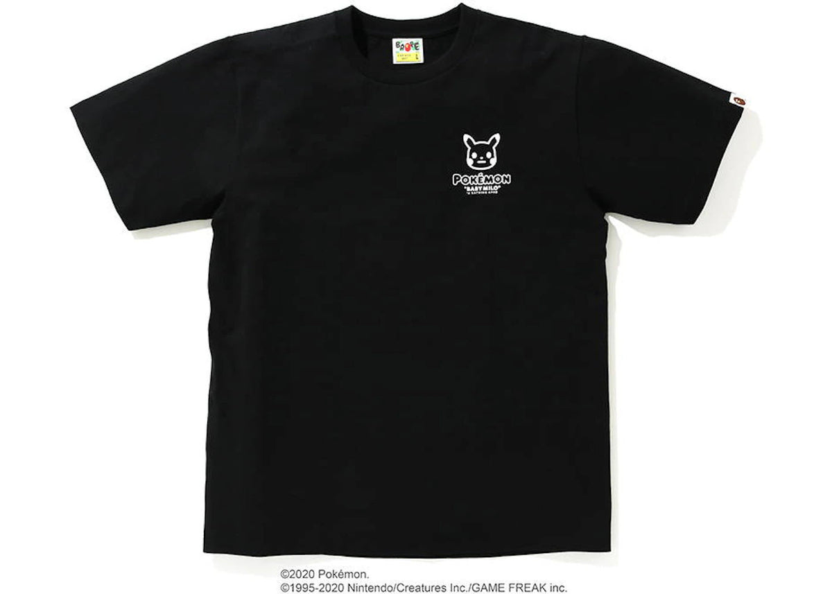 BAPE x Pokemon Monotone Ape Head Tee #1 Black