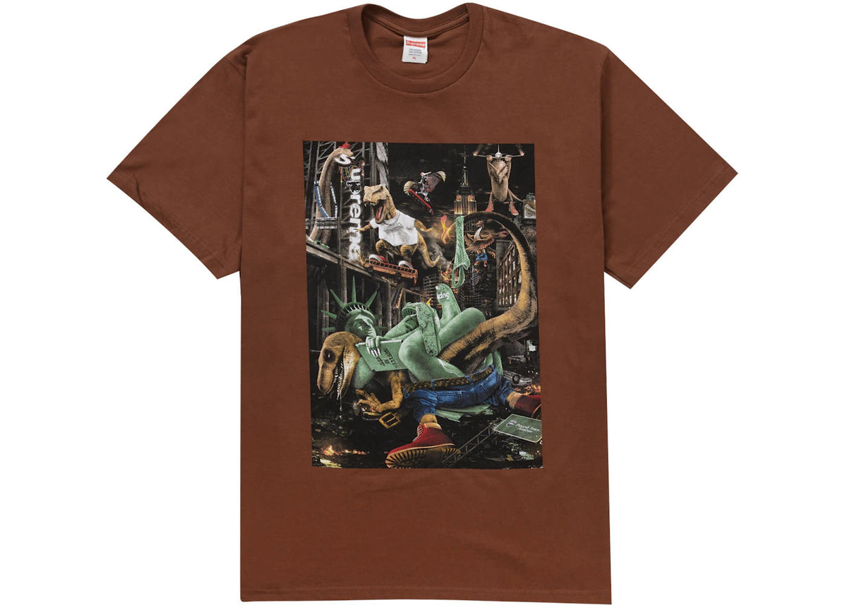 Supreme T-Rex Tee Brown