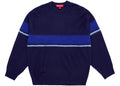 Supreme Brushed Stripe Sweater Navy