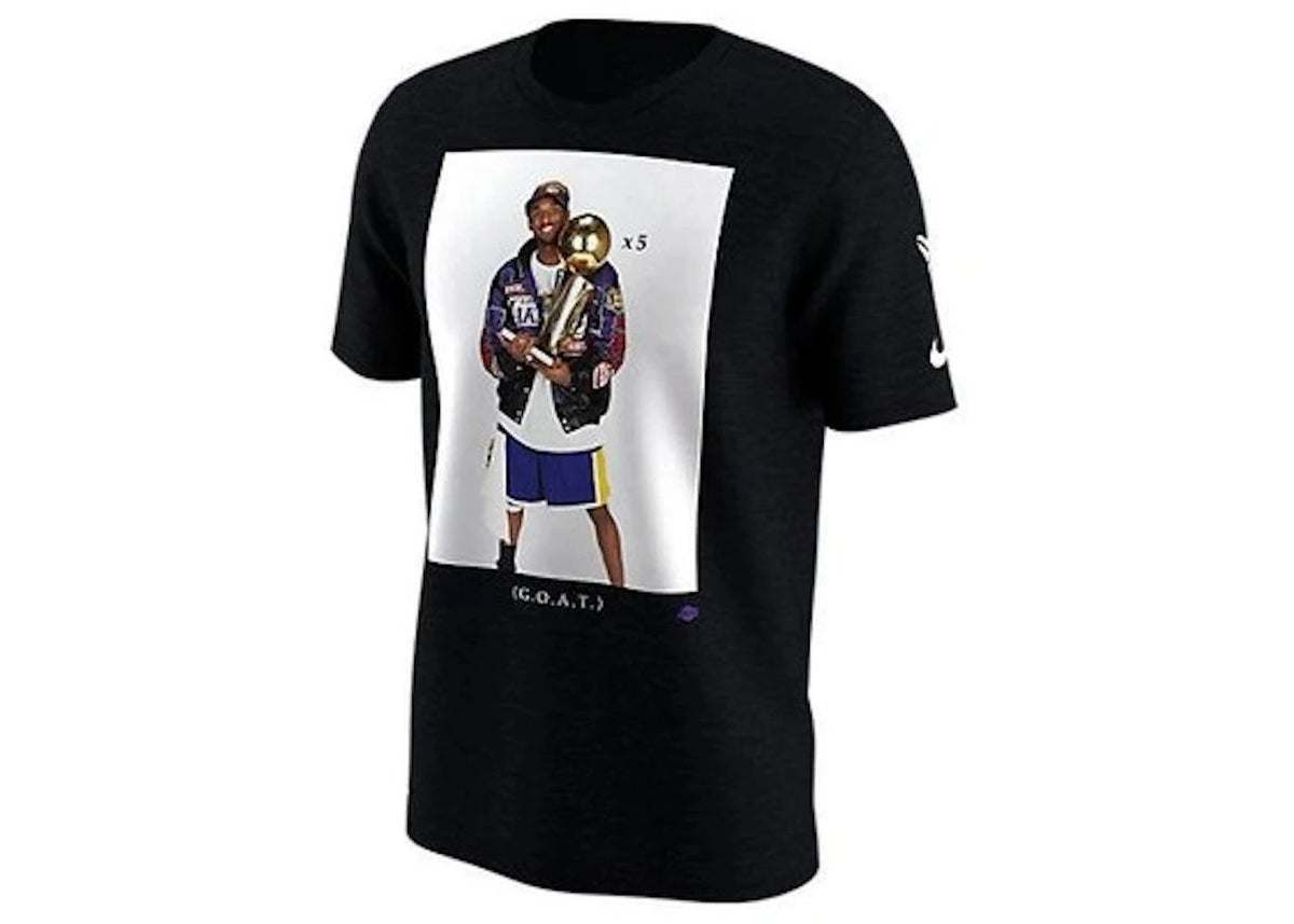 Nike Kobe Bryant Trophy Retirement GOAT Dri-Fit T-shirt Black