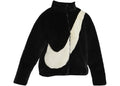 Nike Womens Oversized Swoosh Logo Jacket Black/Fossil