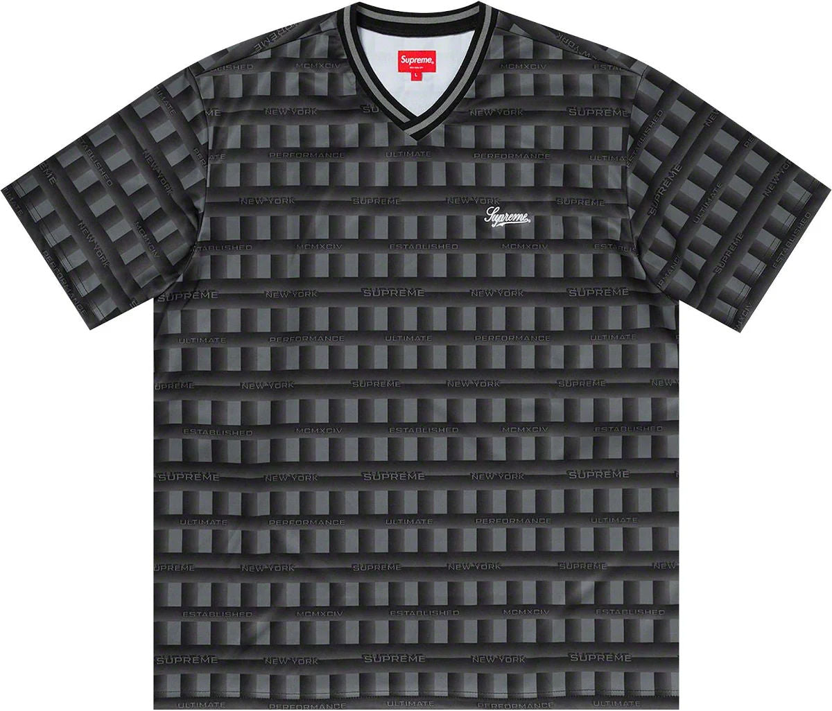 Supreme Grid Soccer Jersey Black