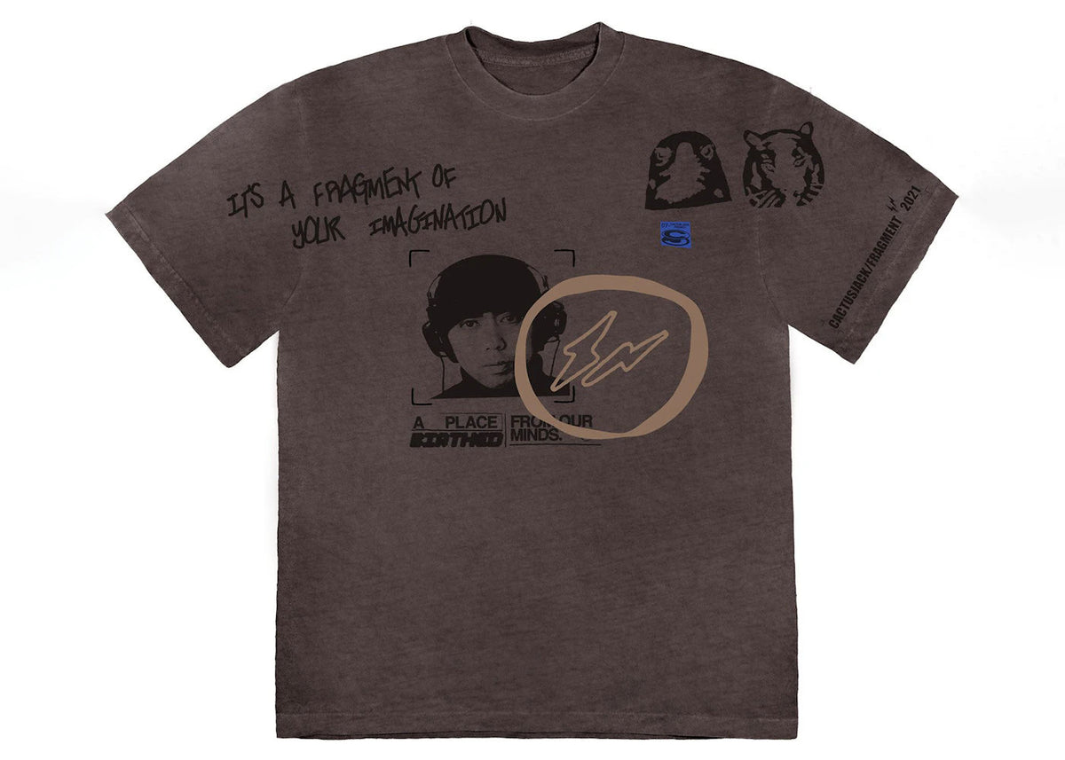 Travis Scott Cactus Jack For Fragment Hiroshi Tee Brown Pepper