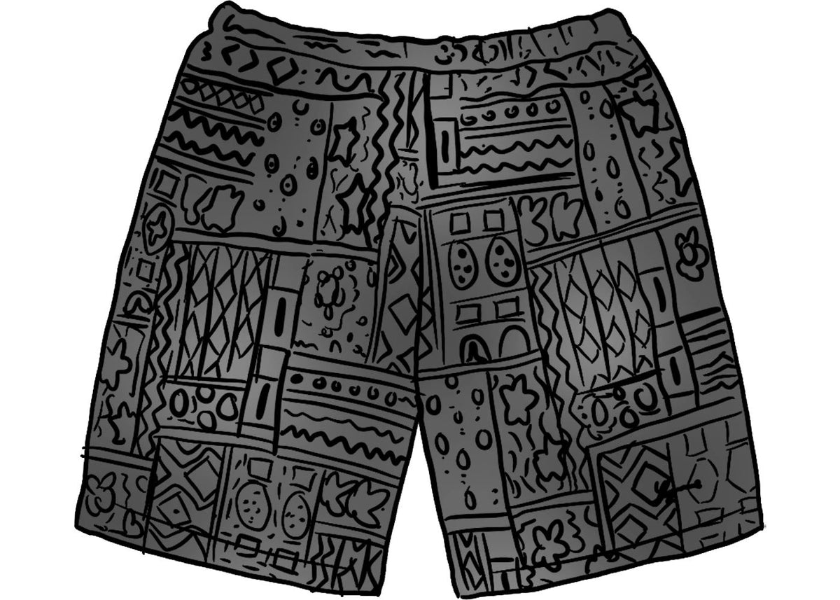 Supreme Patchwork Knit Short Black