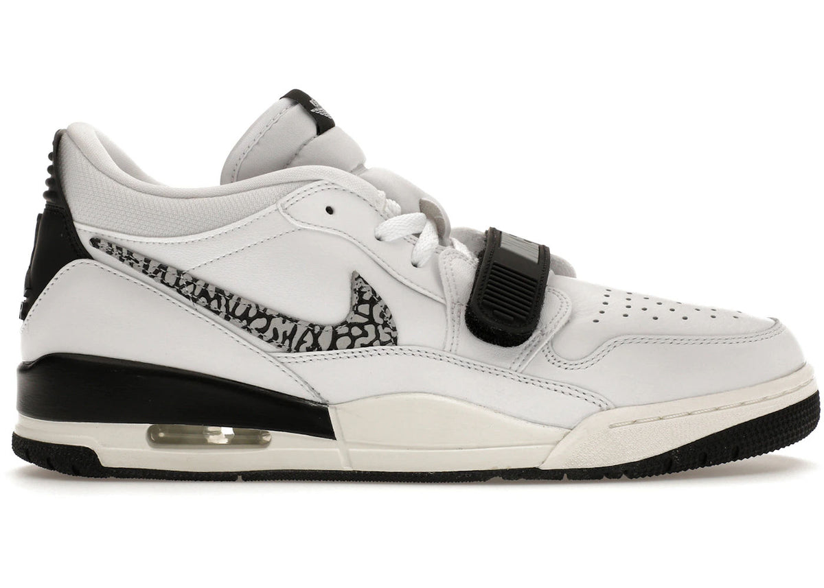 Jordan Legacy 312 Low White Black Elephant Swoosh