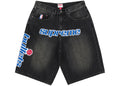 Supreme Mitchell & Ness Washington Bullets Baggy Denim Short Black