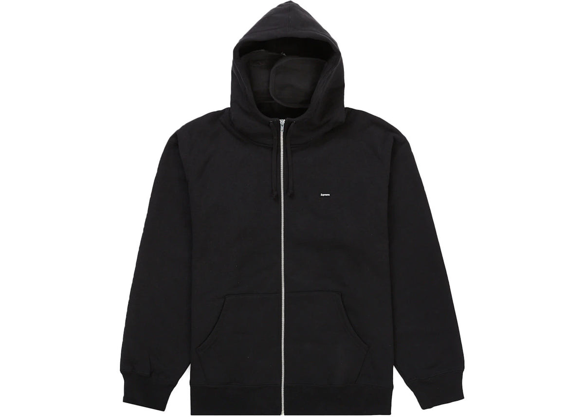 Supreme Small Box Facemask Zip Up Hooded Sweatshirt (FW21) Black - Used/Worn