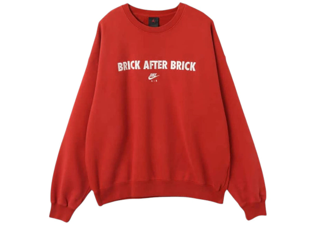 Jordan BIKE AIR x Nigel Sylvester Fleece Crewneck Sweatshirt Cinnabar Red