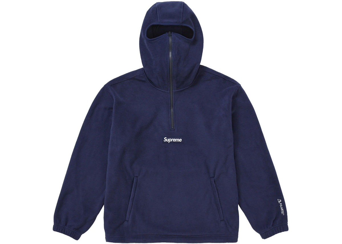 Supreme Polartec Face Mask Half Zip Hooded Sweatshirt Navy
