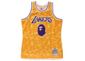 BAPE x Mitchell & Ness Lakers ABC Basketball Swingman Jersey Yellow