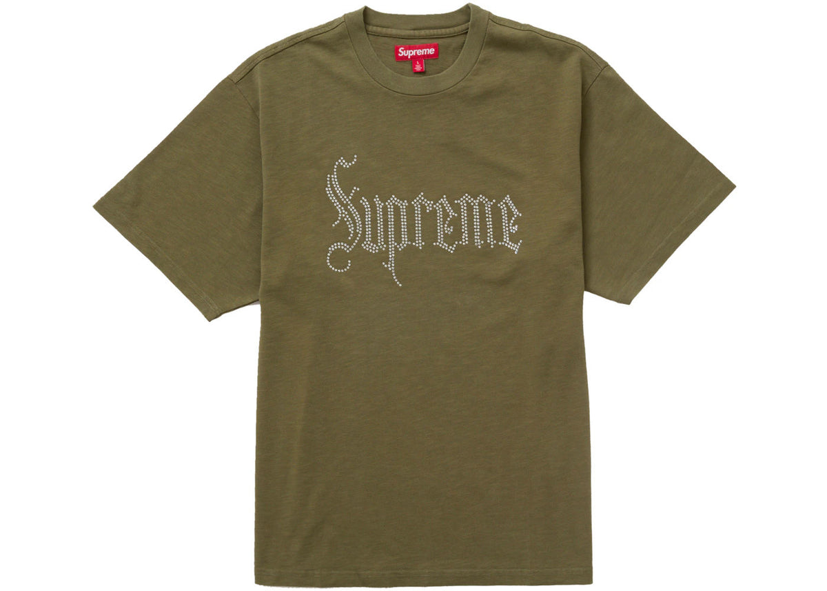 Supreme Rhinestone S/S Top Olive