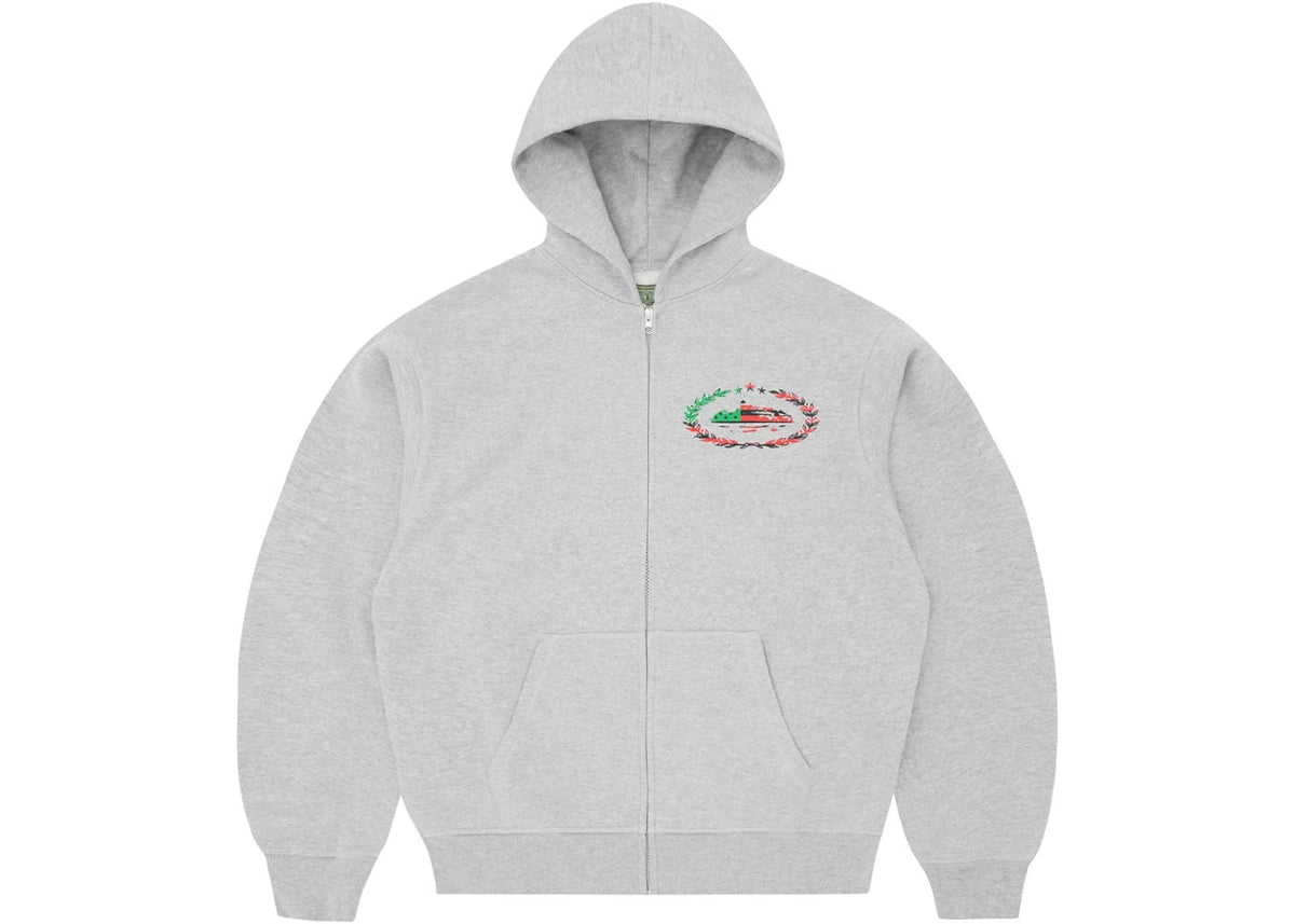 Corteiz x Denim Tears Cortears Royale Zip Hoodie Heather Grey