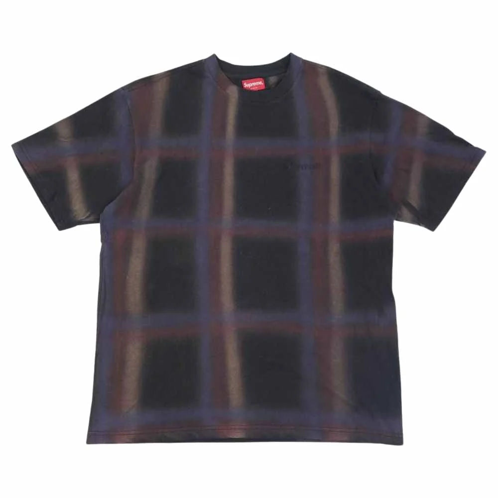 Supreme Sprayed Plaid S/S Top Black